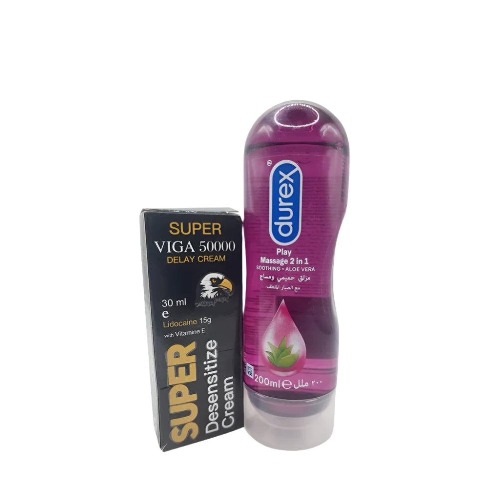 Super Viga Delay Cream With Durex Anal Lubricant Deal 1 Online in Pakistan on Manmohni