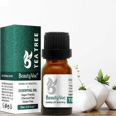 BeautyVoc Pure Tea Tree Oil 10 ml | Undiluted Essential Oil for Hair, Skin & Aromatherapy