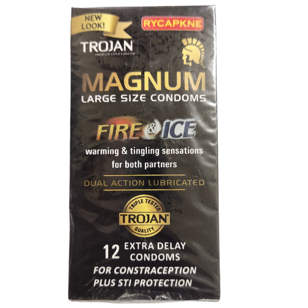 Trojan Magnum Fire & Ice Pack Large Size Condom