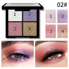 Miss Rose Eyeshadow and Highlighter Palette - 4 Color Sq.