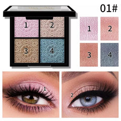 Miss Rose Eyeshadow and Highlighter Palette - 4 Color Sq.