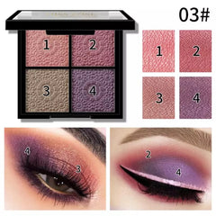 Miss Rose Eyeshadow and Highlighter Palette - 4 Color Sq.