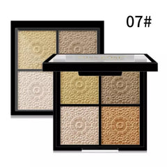 Miss Rose Eyeshadow and Highlighter Palette - 4 Color Sq.