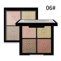 Miss Rose Eyeshadow and Highlighter Palette - 4 Color Sq.