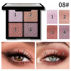 Miss Rose Eyeshadow and Highlighter Palette - 4 Color Sq.