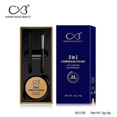 CVB 2 IN 1 EYEBROW & GEL EYELINER 24H LASTING WATERPROOF