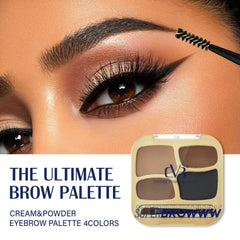 CVB Super Broww the ultimate brow palette Cream & Powder Eyebrow palette 4 Colors C217