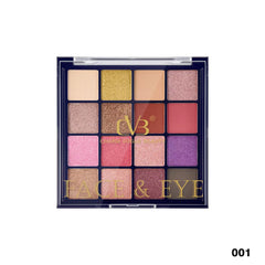 Cvb Face & Eye 16 Colors Eyeshadow Palette C207 16G