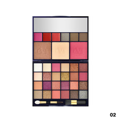 CVB INSTA PALEETE 24 EYESHADOW 1 BLUSH 1HIGHLIGHTER 1 CONTOUR 3 CREAM LIP GLOSS 3 EYEBROW POWDER C206