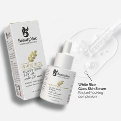 BeautyVoc White Rice Serum 30 ml - Korean glass skin | Skin Brightening serum | Hydrating face serum | Best for Dry Skin