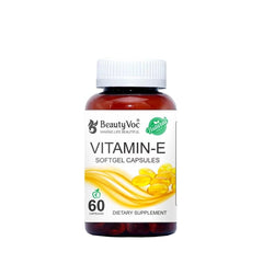 BeautyVoc Vitamin E Softgel Capsule | For Skin Glow, Hair Growth & Antioxidant Support | Supplement for Men & Women