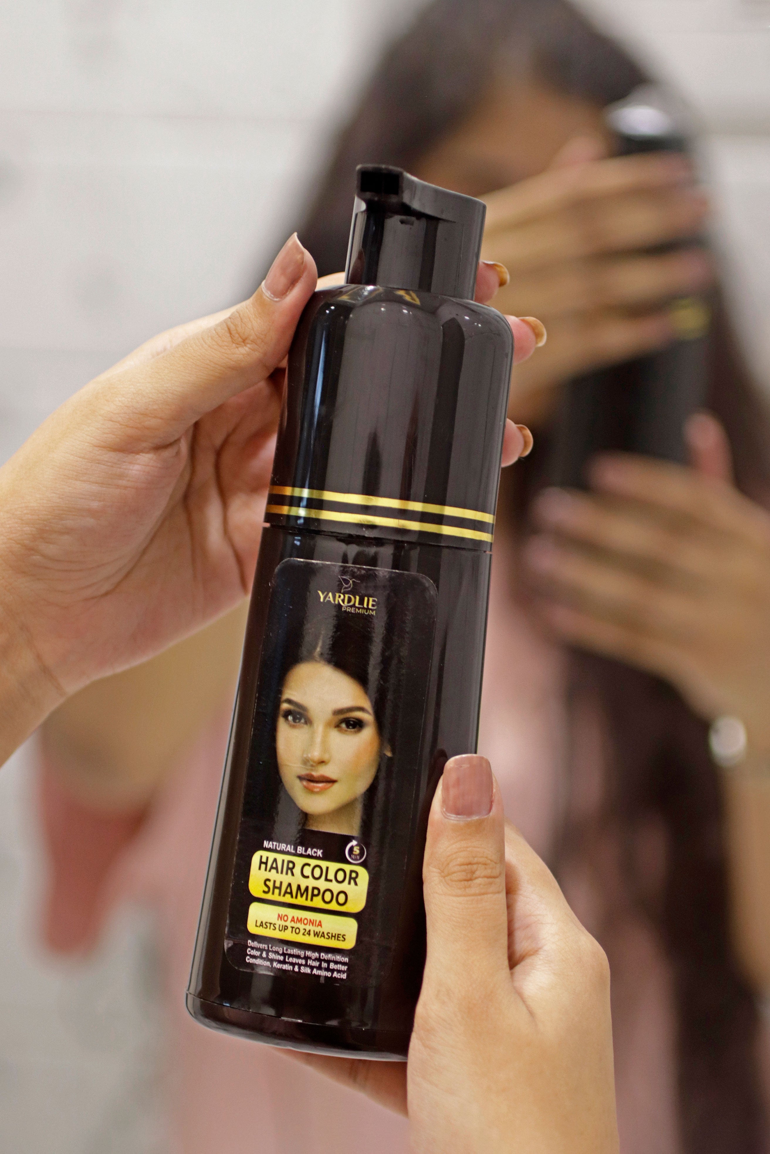 Yardlie Hair Color Shampoo | Premium Natural Black | Yardlie | 200ml |