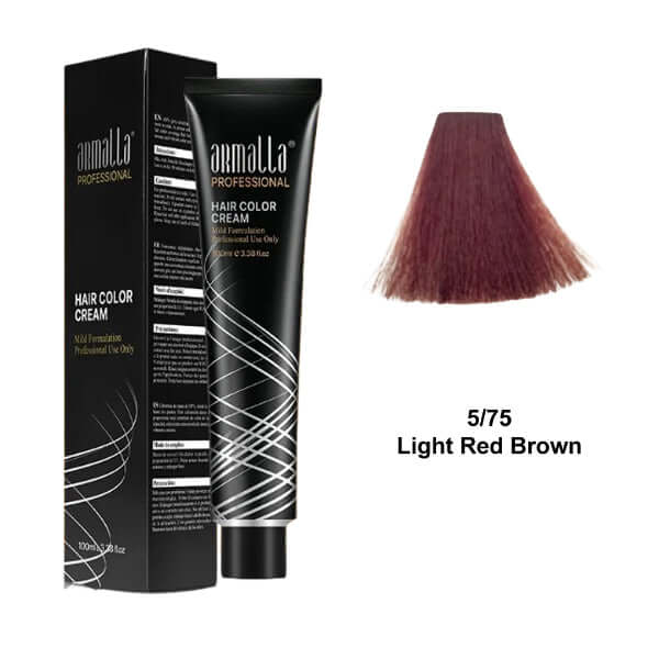 aRmalla Hair Color Cream 5/75 Light Red Brown