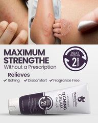 BeautyVoc Itching Cream 100 g - Fast Itch Relief | Anti-Itch Cream for Eczema, Psoriasis, Rashes & Insect Bites