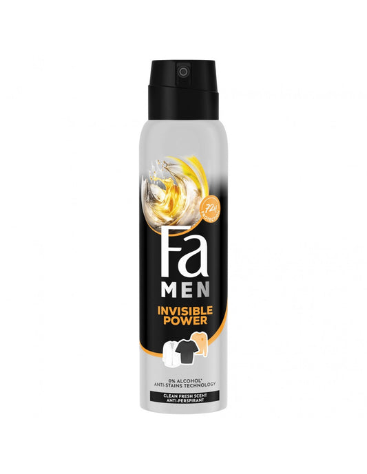Fa Men Invisible Power Antiperspirant For Men Spray 150 ML