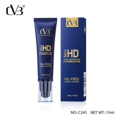 Cvb Mini Hd High Definition Foundation Oil-Free Long Lasting Net 15 Ml C245 Set of 2 Pics