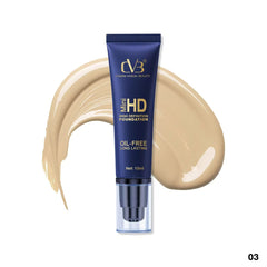 Cvb Mini Hd High Definition Foundation Oil-Free Long Lasting Net 15 Ml C245 Set of 2 Pics