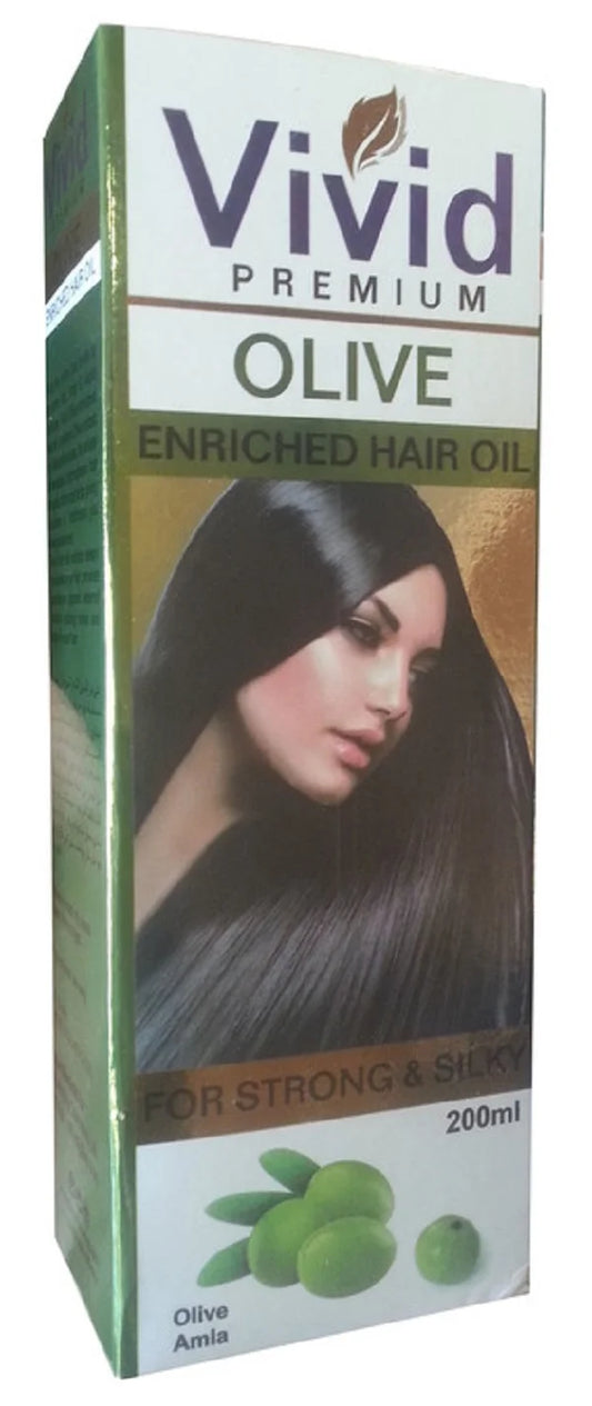 Vivid Premium Olive Enriched Hair Oil For Strong & Silky 200ML
