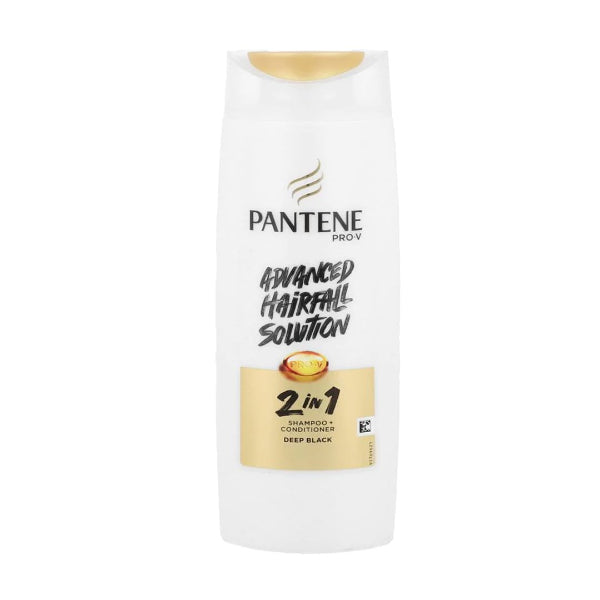 Pantene Advanced Hairfall Solution 2-in-1 Shampoo + Conditioner Deep Black, 185ml