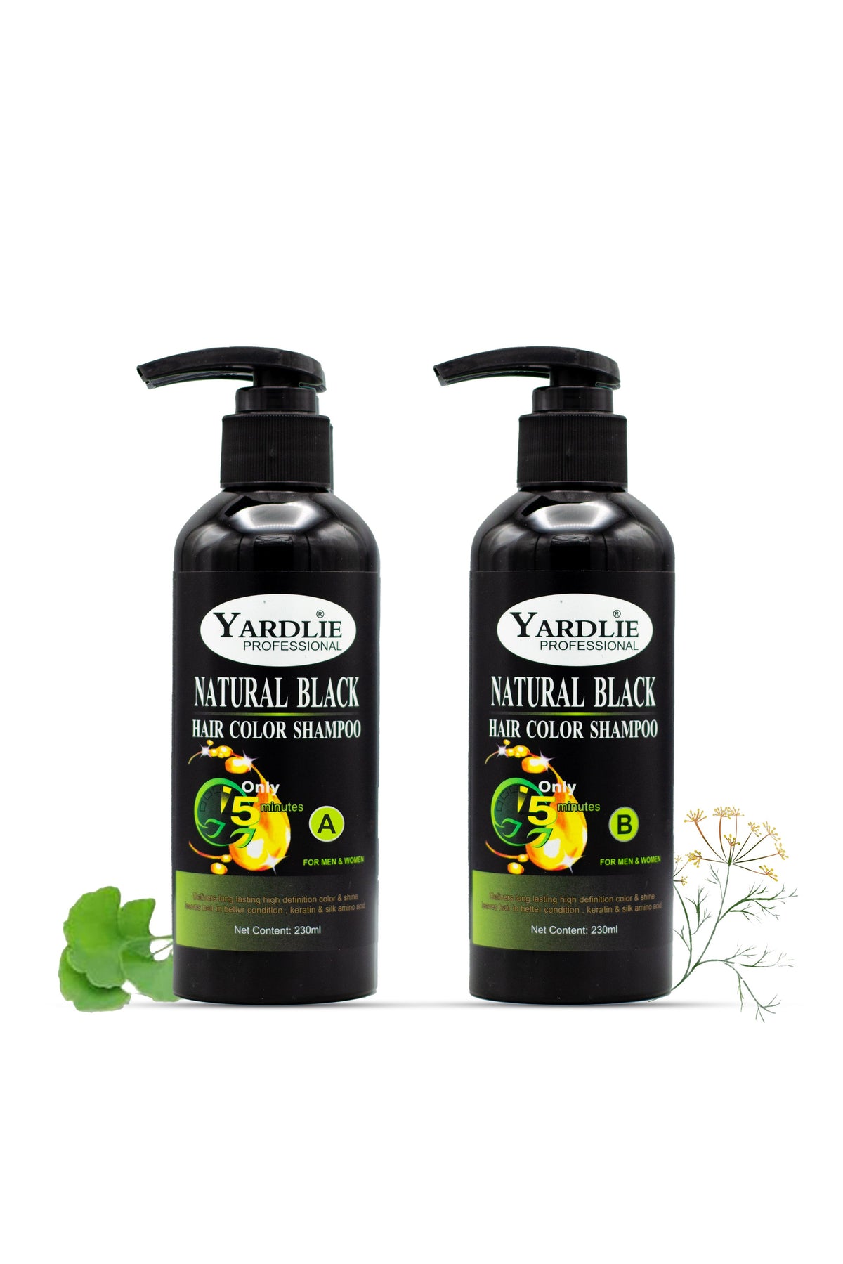 Yardlie Hair Color Shampoo | Mixing Paste | Natural Black | Yardlie | 460ml |