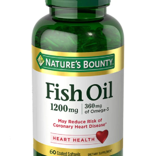 Nature's Bounty Fish Oil 1200mg Plus Omega 3 (60 Softgels)