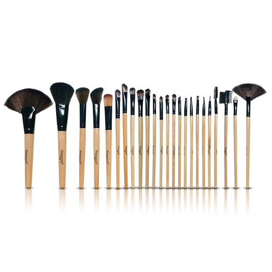 Glamorous Face 24 Piece Leather Brush set