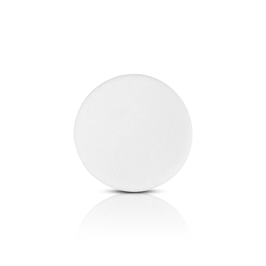 Glamorous Face Puff Round White New