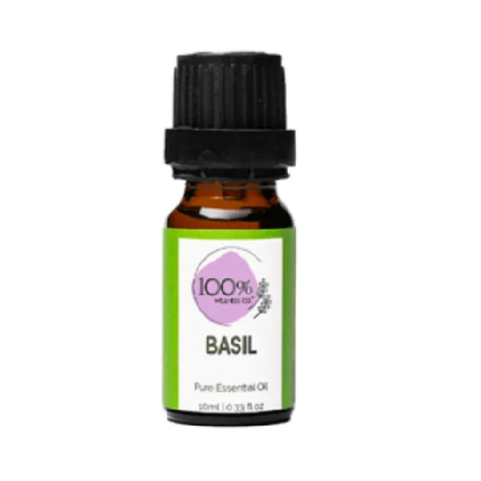 100% Wellness Pure Basil Essential Oil - 10ml