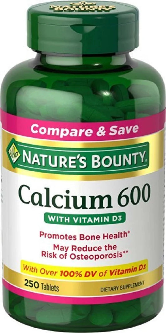 Nature's Bounty Calcium 600+ D (Caltrate+D) High Potency (250 Tablets)