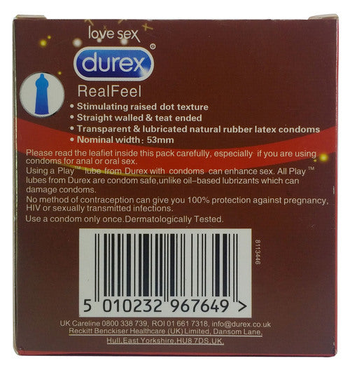 Durex Love Real Feel Condoms 3 Pieces