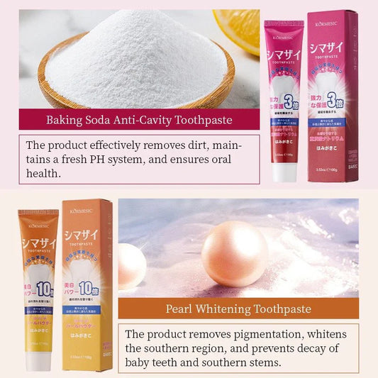 KORMESIC natural whitening organic Pearl Whitening tooth paste Red - 100g