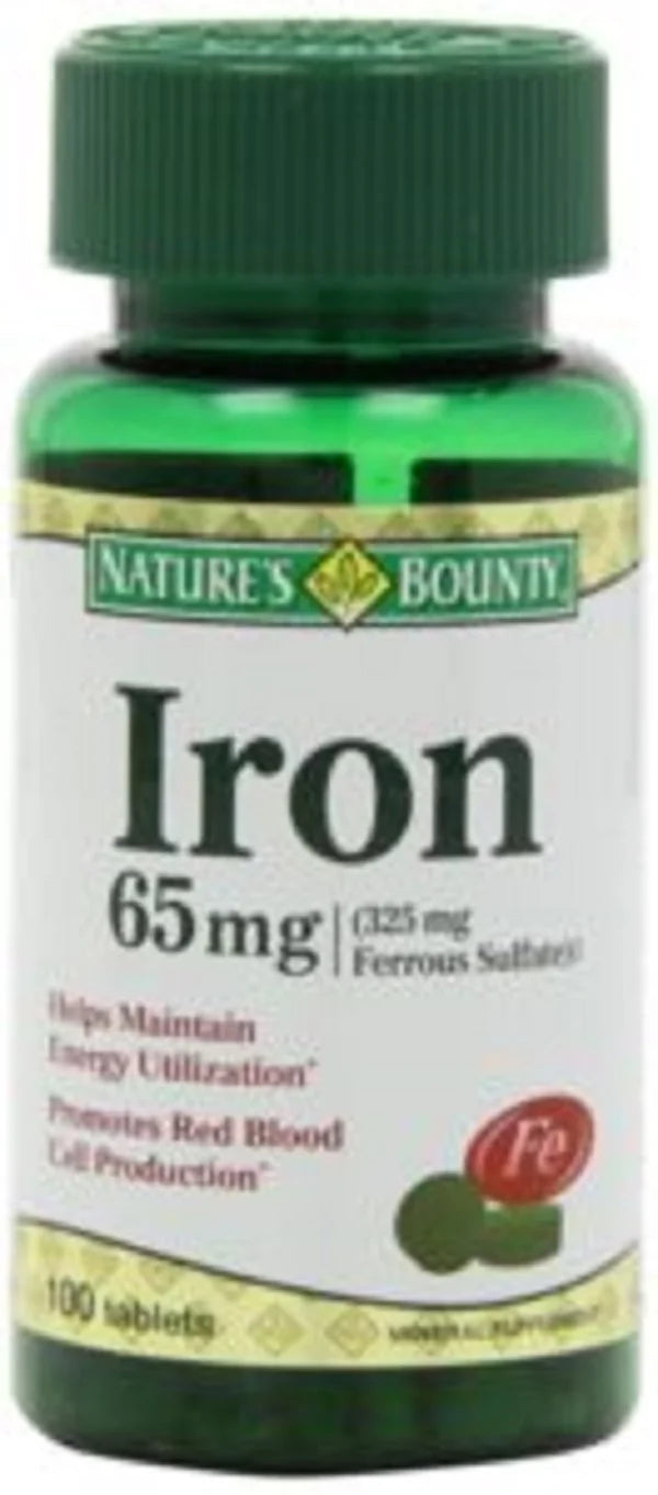 Nature’s Bounty Iron 65mg (100 Tablets)