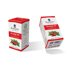 BeautyVoc Pure Rosehip Oil 30 ml - Undiluted 100% | For Skin & Hair | Skin Glow, Reduce Scars & Fine Lines, Repairs Damaged Hair Anti-Aging Benefits