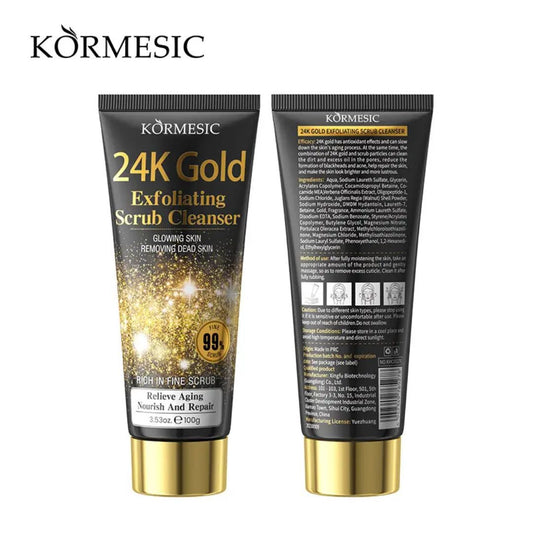 KORMESIC 24K Gold Exfoliating Scrub Facial Cleanser - 100g