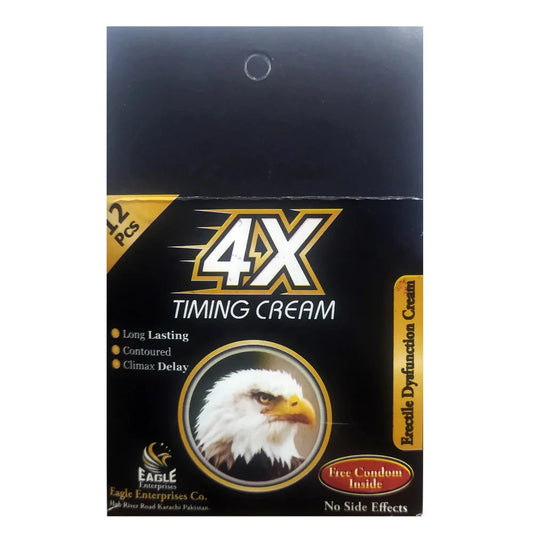 4X Timing Cream Condoms 12 Pcs (For Men)