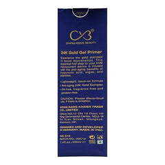 CVB  24K Gold Gel Primer for Pores Minimization, Anti-Ageing Oil-Free & Fragrance-Free Makeup Base (Gold, 40ml) C15