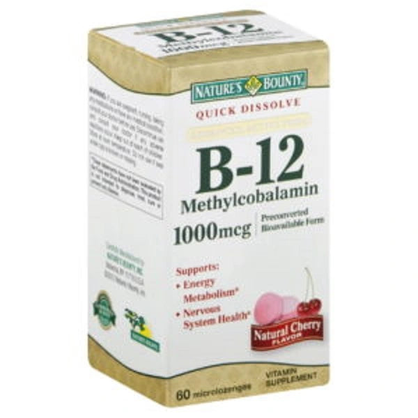 Nature’s Bounty B-12 Methylcobalamin 1000 mcg (60 Quick Dissolve Tablets)