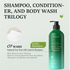 Kormesic Natural Tea Tree Oil Control Nourishing and Clean Hair Shampoo - 500ml