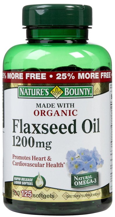 Nature’s Bounty Flaxseed Oil 1,200mg 125 Rapid Release Softgels