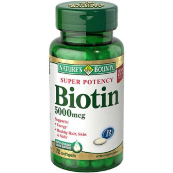 Nature's Bounty Biotin 5000mcg 150 Softgels