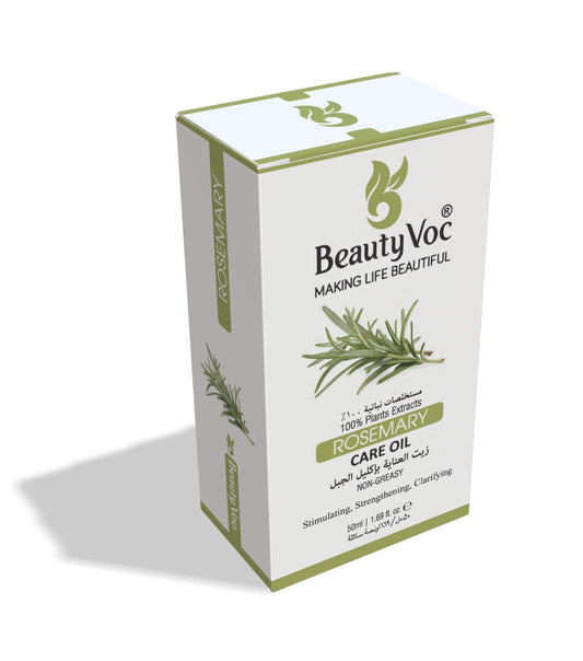 BeautyVoc Rosemary Treatment Oil 50 ml 100% Pure | Non-Greasy | Cold-Pressed Therapeutic Oil for Hair Regrowth, Scalp Therapy & Cognitive Support
