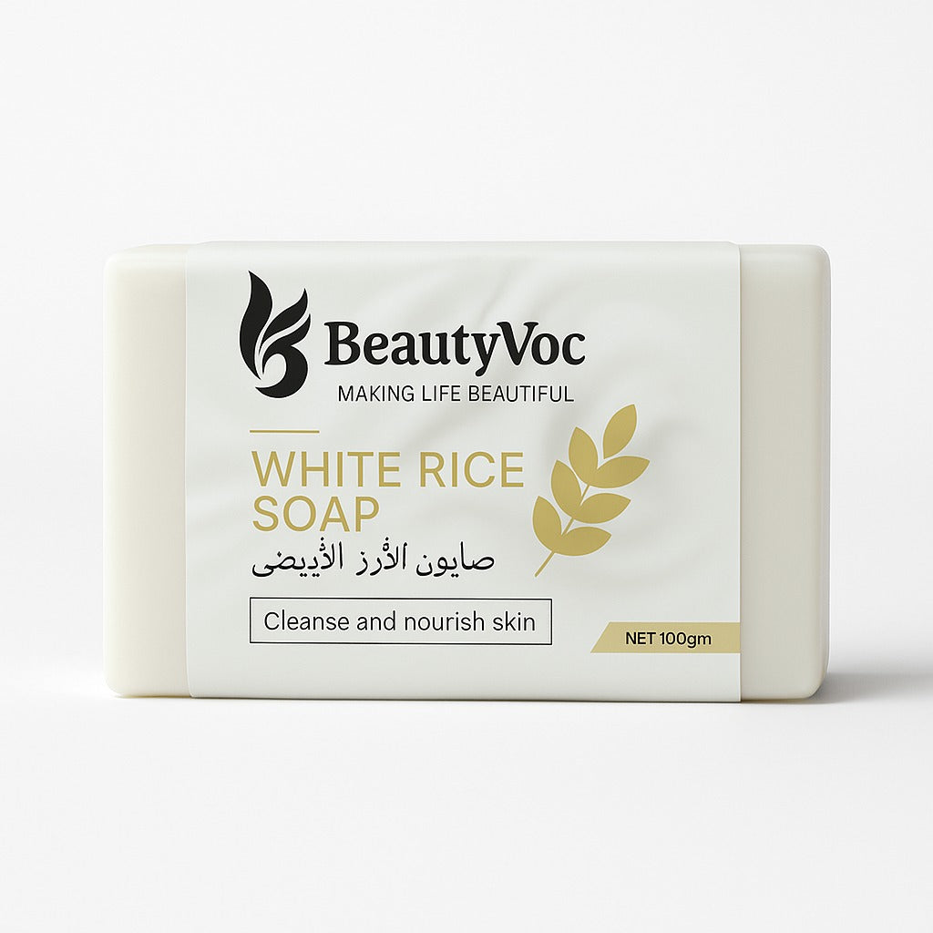 BeautyVoc White Rice Soap 100 g -  Achieve Glowing, Radiant Skin with Korean Formula