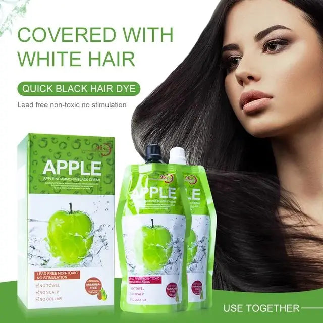 Apple Hair Color 96 Natural Black Ammonnia Free – Manmohni