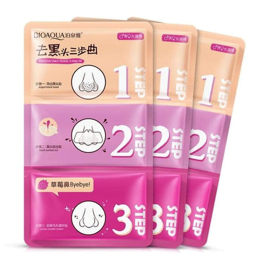 BIOAQUA 3 Steps Nose Blackhead Acne Remover Mask