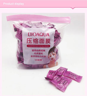 BIOAQUA Compressed Facial Tablet Face Sheet Mask 25/50/100Pcs