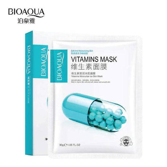 BIOAQUA Vitamins Moisture Ice Skin Face Sheet Mask – 5Pcs