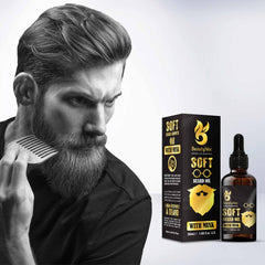 BeautyVoc Beard Oil with Musk 50ml - Beard grooming oil, beard softening oil, beard growth oil for men