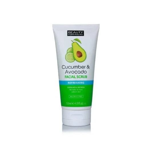 Beauty Formulas Cucumber & Avocado Facial Scrub Refreshing 150ml