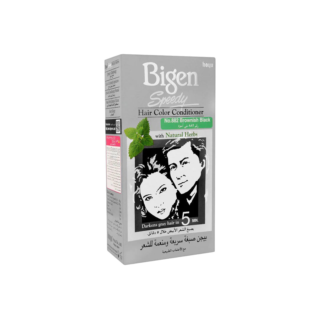 Bigen Speedy Hair Color Conditioner – 882 Brownish Black