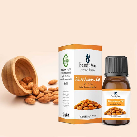 BeautyVoc Bitter Almond Oil 30 ml - 100% Pure & Natural | Best For Skin & Hair Care